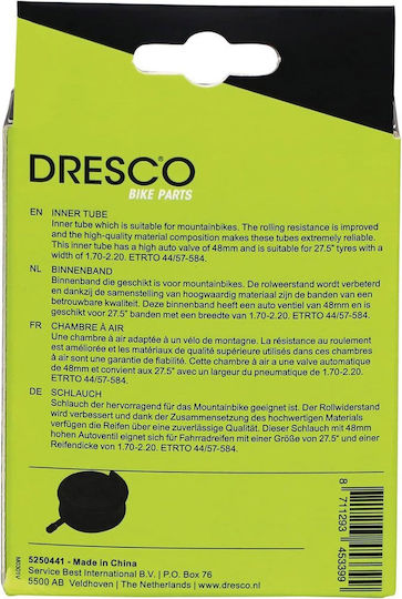 Dresco 5250440 Bicycle Tyre Inner Tube x 1.70/2.20 Large Valve