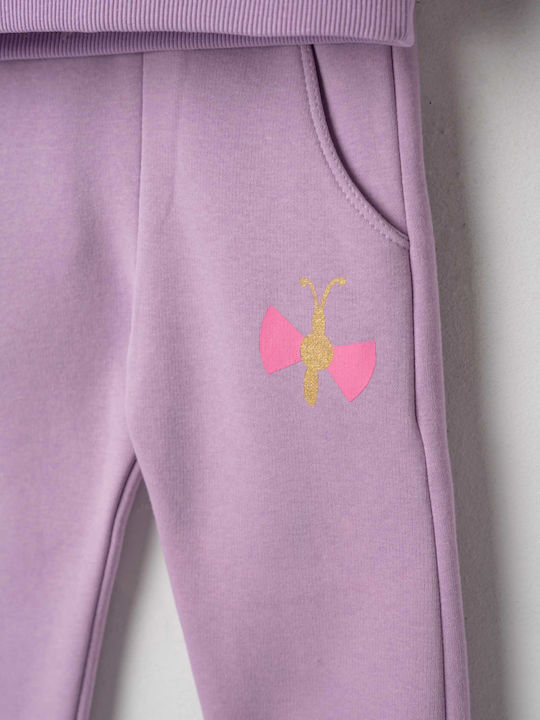 Kids Sweatpants Set Lilac 2pcs