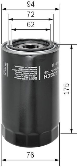 Bosch Oil Filter F 026 407 129
