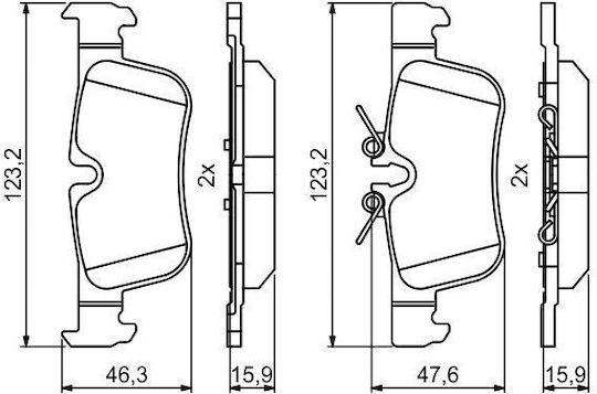Bosch Brake Pad Set Disc Brake 0 986 494 812