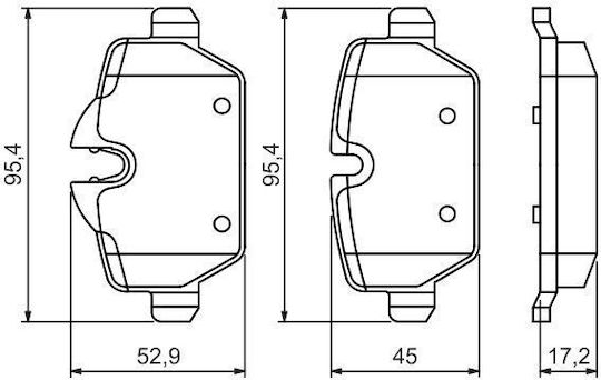 Bosch Brake Pad Set Disc Brake 0 986 494 461