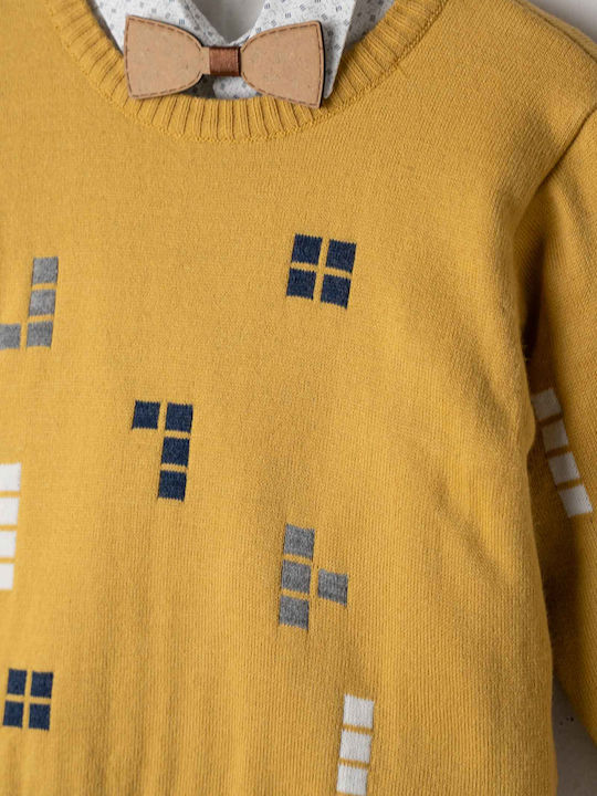 Kinder-Set mit Hose Winter 3Stück Ochre