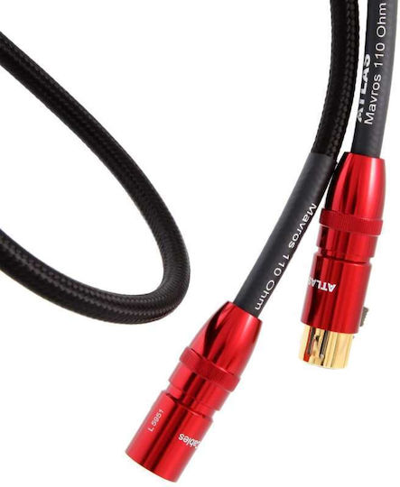 Atlas Cables Cable XLR male - XLR female Μαύρο 1m