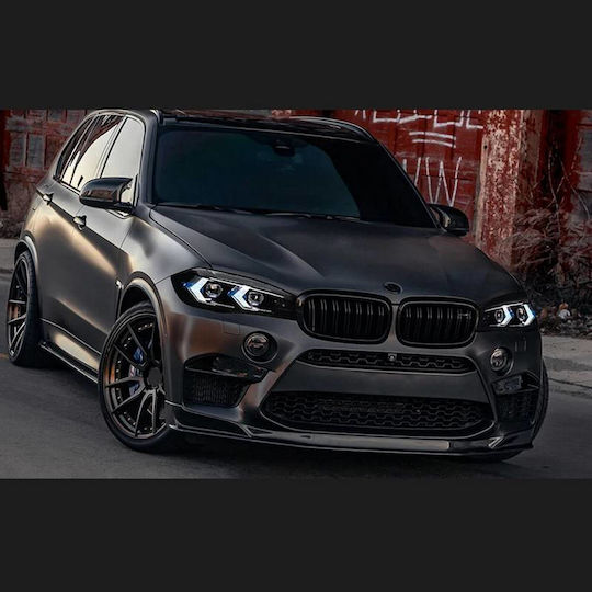 Front Lights Set Bmw X5 F15 2013-2018 X6 F16 2014-2019 Conversion To G05 G06 Look Black