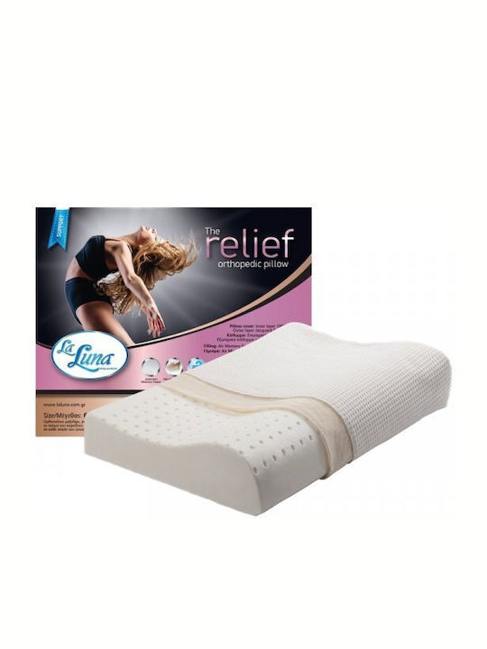 La Luna Relief Orthopedic Bed Pillow Memory Foam Anatomic 30x46x10cm