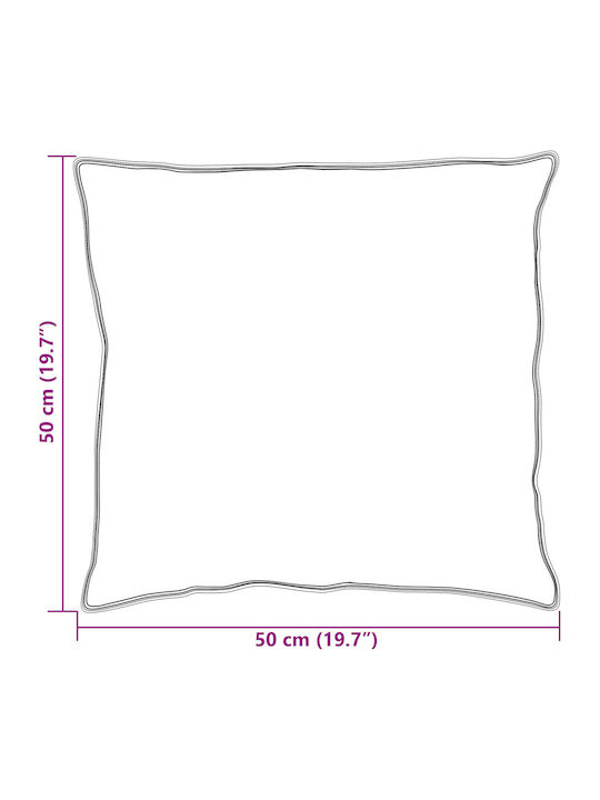 vidaXL Perna Pat Bambus Bumbac 50x50cm