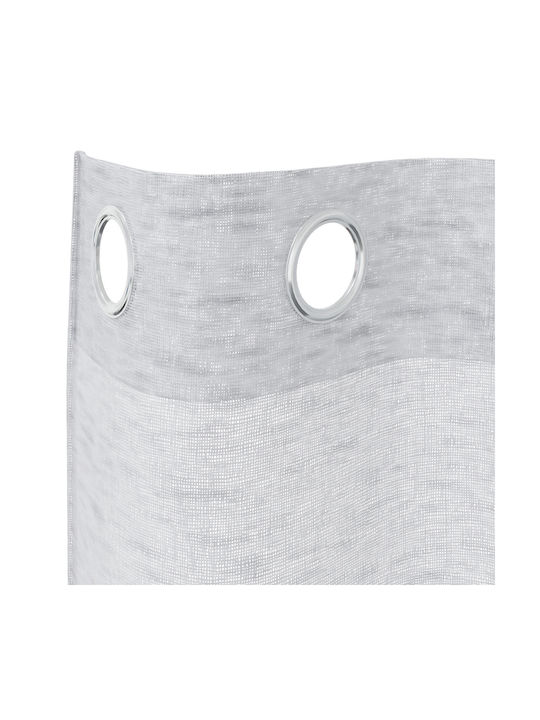vidaXL Gray Curtain Set with Grommets 140x225cm