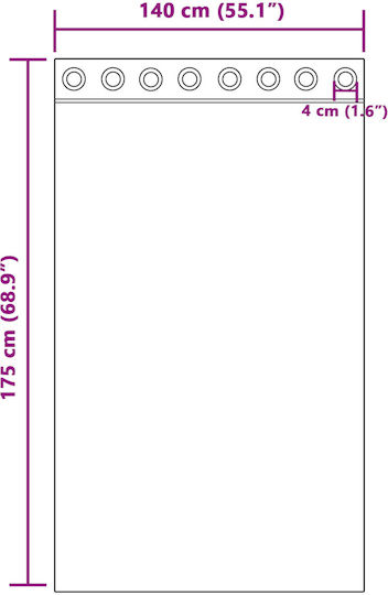 vidaXL vidaXL Vorhänge Fenster mit Grommets Rosa 140x175cm