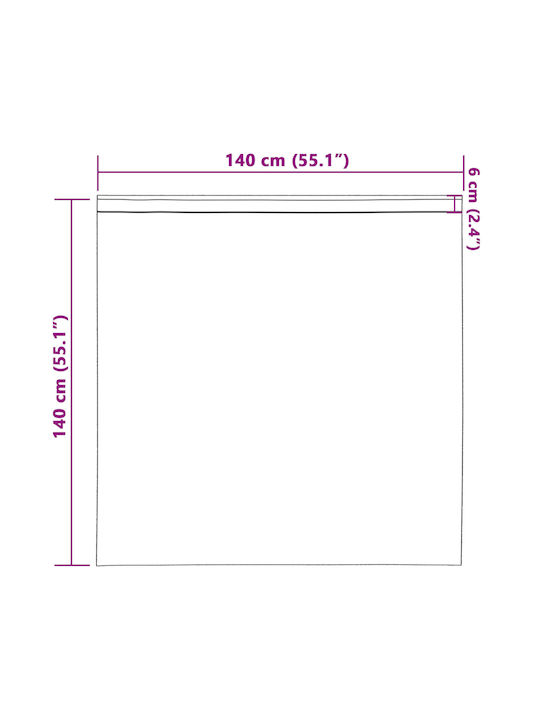 vidaXL Set Of Orange Window Curtains With Pencil Pleat 140x140cm