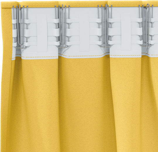 vidaXL Set Curtains With Yellow Tunnel 140x260cm