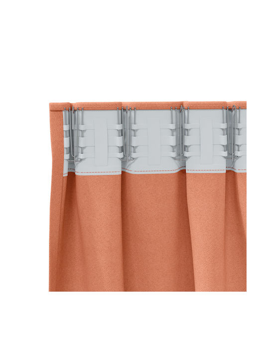 vidaXL Set Perdele Cu Coafură Portocalii 140x260 cm