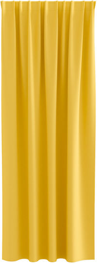 vidaXL Set Perdele Cu Coafură Galbene 140x225 cm