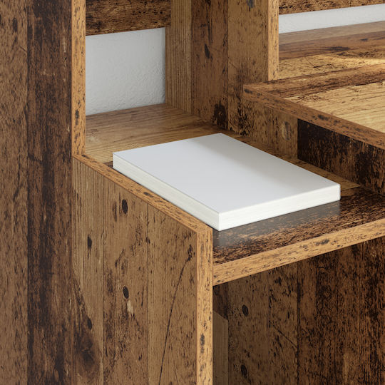 Electric Desk Lumarko Wooden Old Wood with Metal Legs Adjustable Height with LED and USB Ports 97x45x90cm