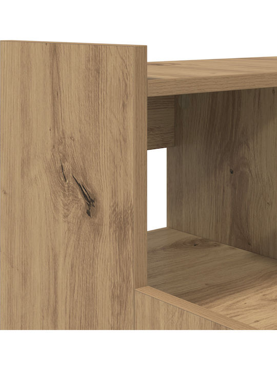 Electric Desk Artisan Wooden Coffee with Metal Legs, Adjustable Height, LED & USB ports 97x45x90cm
