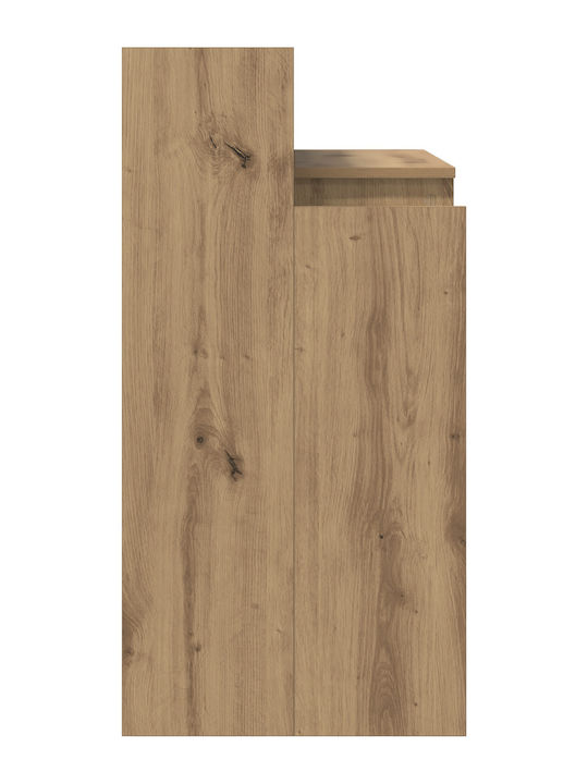 Electric Desk Artisan Wooden Coffee with Metal Legs, Adjustable Height, LED & USB ports 97x45x90cm