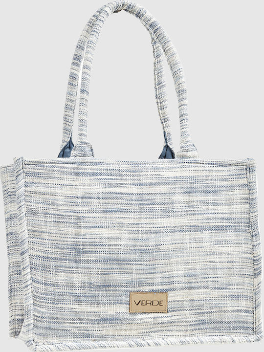 Verde Fabric Beach Bag Blue