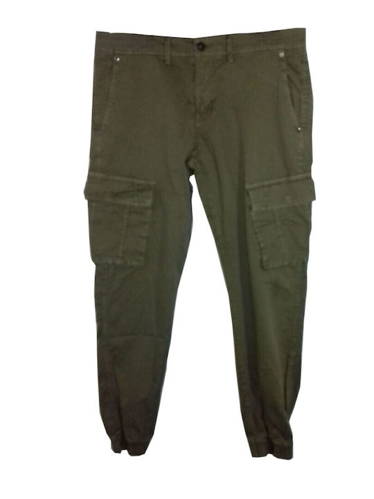 Herrenhosen Cargo Elastisch Khaki