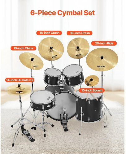 Vevor Verschiedenes Schlagzeugzubehör Set aus 6 Stück 10" 14" 16" 18" 20" Drums Cptzcptz5zxgbith1001v0