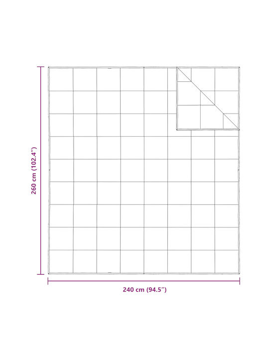 vidaXL Duvet Queen Down 240x260cm White