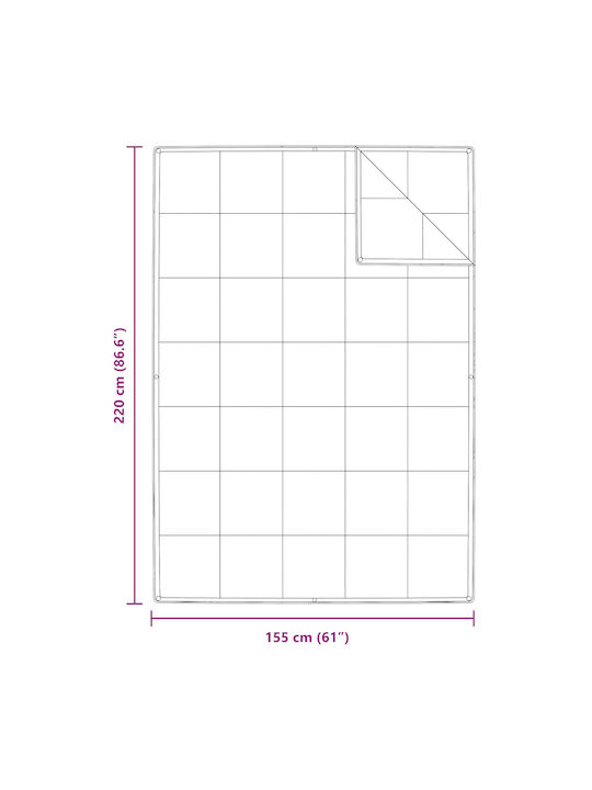 vidaXL Duvet Single Down 155x220cm White