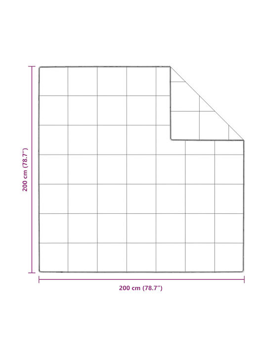 vidaXL Duvet Double Down 200x200cm White