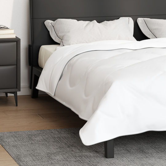 vidaXL Bettdecke Großes Doppelbett mit Microfiber-Füllung 220x240cm White
