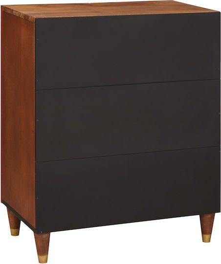 Μπουφές από Μασίφ Ξύλο Καστανό 60x33x75cm