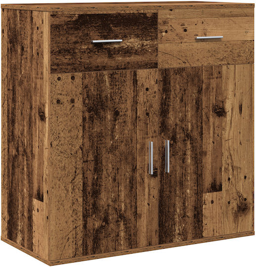 Мебели за съхранение дървен с чекмеджета Кафяв 79x38x80см