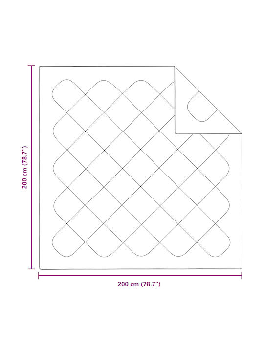 vidaXL Doppeldecke 200x200cm Weiß