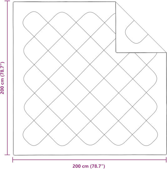 vidaXL Doppeldecke 200x200cm Weiß