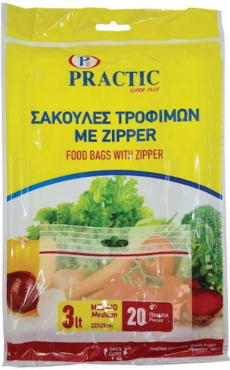 Σακουλες Τροφιμων Zipper 3lt 20τεμ Ελ