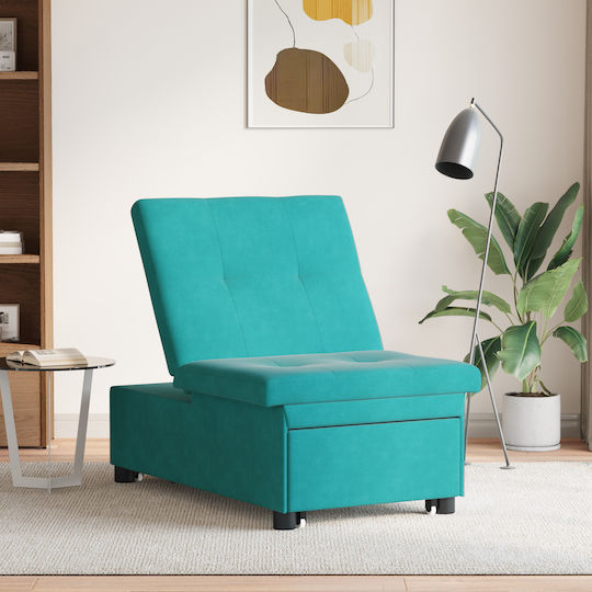 Relaxsessel Samt Turquoise 191x67x82cm