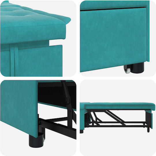 Relaxsessel Samt Turquoise 191x67x82cm