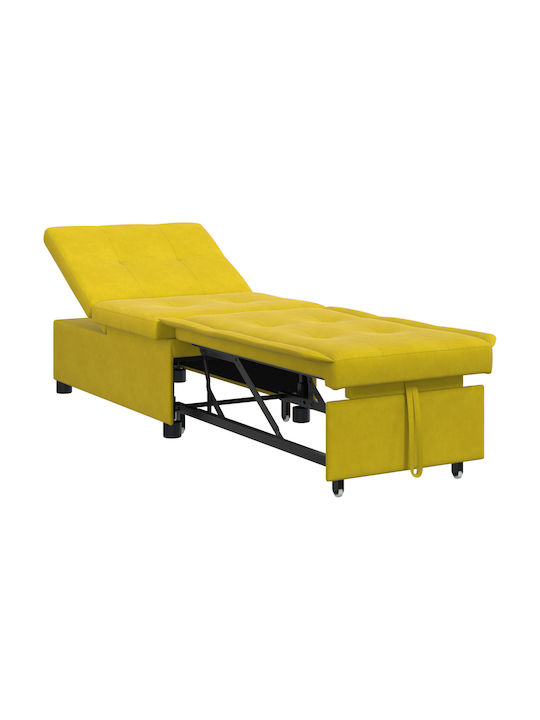 Armchair Bed Yellow 67x82x191cm