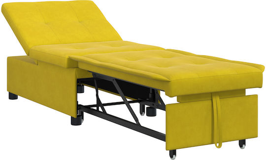 Armchair Bed 67x82x191cm Yellow Armchair Bed 67x82x191cm Yellow