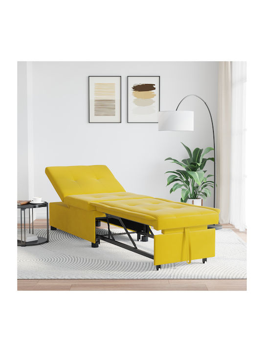 Armchair Bed Yellow 67x82x191cm