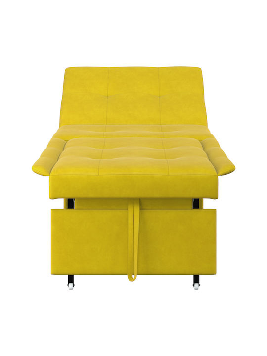 Armchair Bed Yellow 67x82x191cm