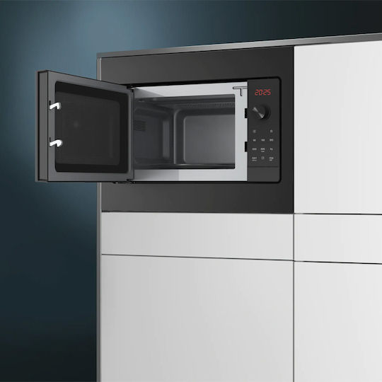 Siemens Iq300 Εντοιχιζόμενος Φούρνος Μικροκυμάτων 20lt Μαύρος