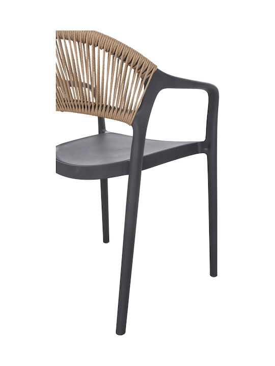 Gartenstühle Polypropylen Eva Grau/beige 56,5x49x83cm