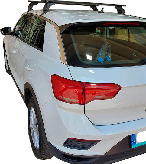 Nordrive Roof Rack Kit Bars Legs Nordrive Silenzio Black Aluminum Vw T-Roc 2017+ Without Parallel Bars + 2 Pieces Car Roof Bars