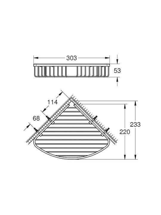 Grohe Επιτοίχια Σπογγοθήκη Inox Ασημί
