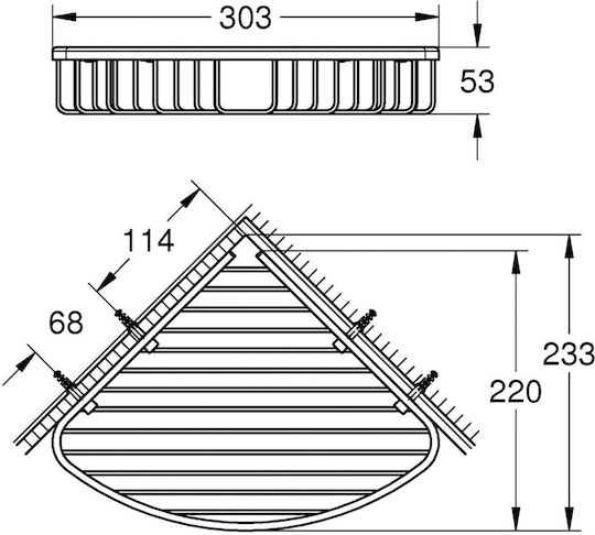 Grohe Επιτοίχια Σπογγοθήκη Inox Ασημί