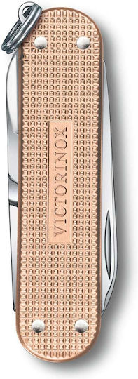 Classic Sd Alox Schweizer Armee-Messer 58 Mm 5 Funktionen Metallkörper Rosa Fresh Peach
