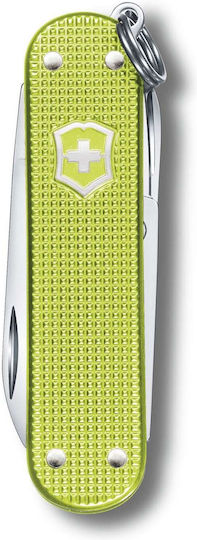 Klassischer Sd Alox Schweizer Armee-Messer 58 Mm 5 Funktionen Metallkörper Grüner Lime Twist