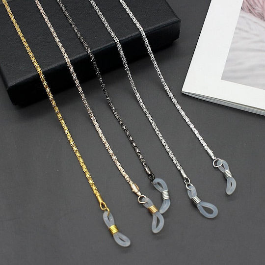 Αλυσίδα Γυαλιών & Μάσκας 2mm Ασημί Ανοιχτό