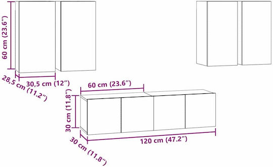 Животно помещение ТВ единица Black Oak Д60xШ30xВ30бр