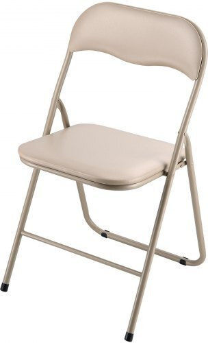 Foldable Dining Room Polypropylene Chair Khaki 4pcs