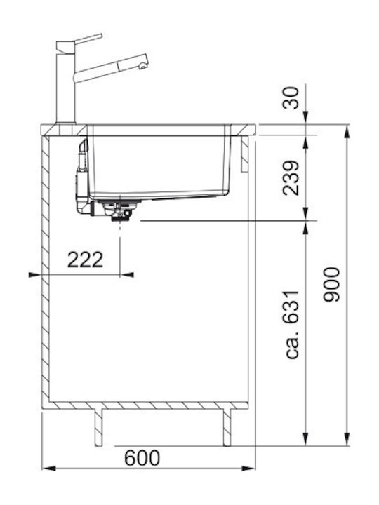 Franke Maris Mrx 110-45 1220622704 Undermount Sink Inox W49xD44cm Silver