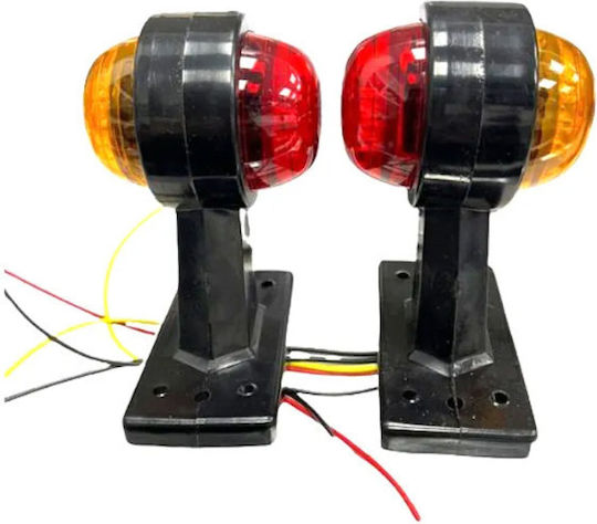 Pair of Led Truck Volume Lights Orange-Red