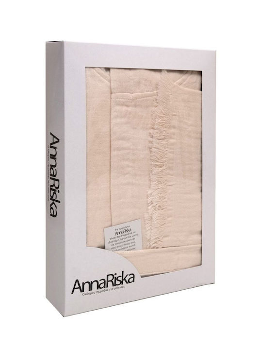 Anna Riska Bathrobe with Hood Ivory